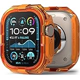 Ringke Fusion Bumper for Apple Watch Ultra 3/2/1 Case (49 mm) [Stylish Double-Layer] Easy to Install Lightweight Cover for Women, Men - Neon Orange