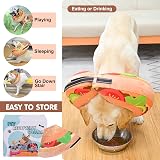 BEAUTYZOO Dog Cone Alternative M Inflatable Donut E-Collar Brown Burger view 7