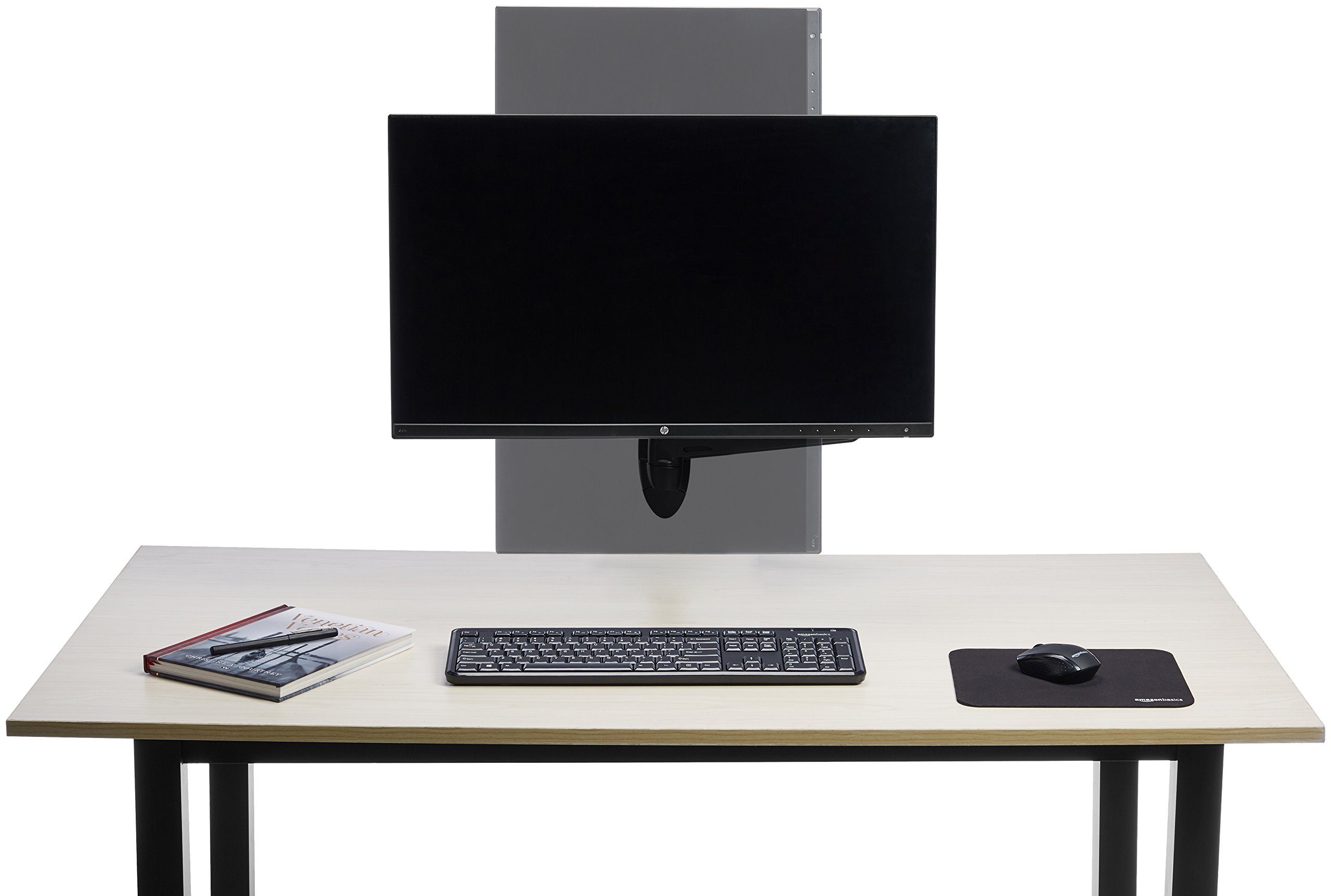 AmazonBasics Premium Wall Mount Computer Monitor and TV Stand Lift