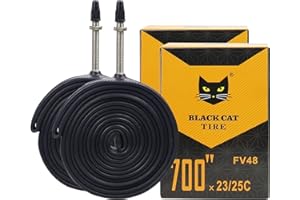 MAKELEN 2 Pcs 700x23C/25C 700x28C/32C Bike Tubes, 48mm FV Presta Valve, 700C Bike Tire Tube for Road Bike