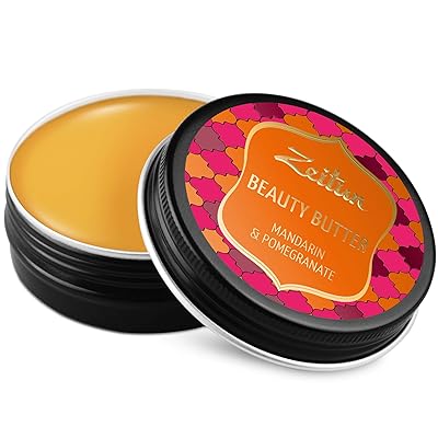Zeitun Natural Beauty Butter - Pocket Body Moisturizer - Body Butter for Hand Face &amp; Lips - Coconut &amp; Shea Body Butter with Natural Oils - Mandarin &amp; Pomegranate Aromatherapy 1.8oz