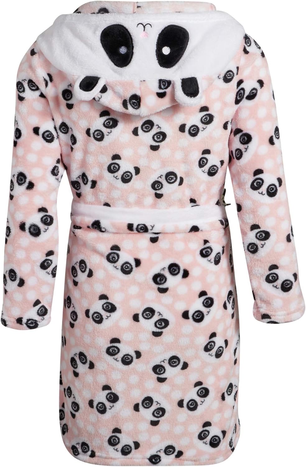 Rene Rofe Girls’ Soft Fleece Lined Robe with Animal Hood: Clothing
