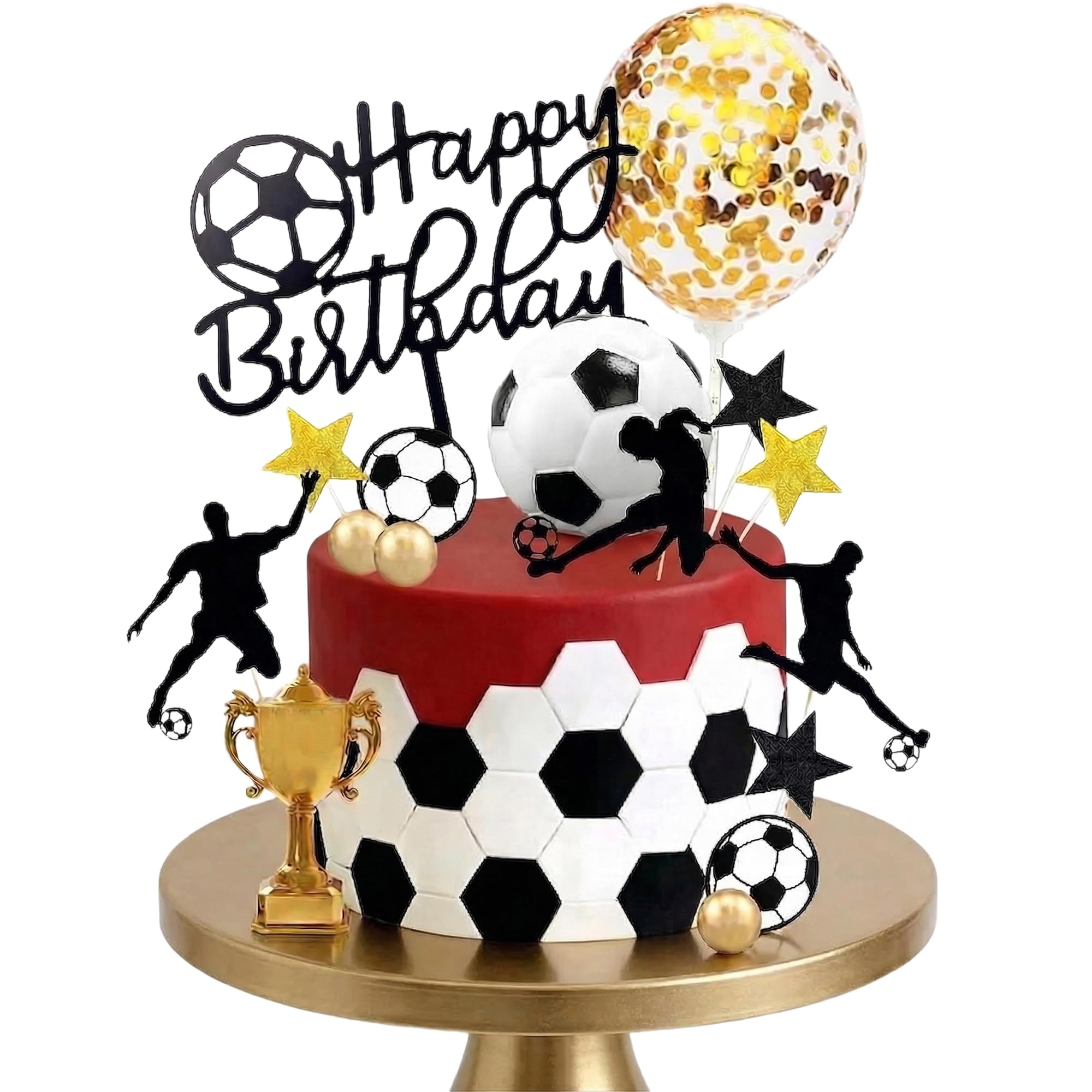 Football Cake Decorations, Football Cake Toppers, Suitable For Sports-Themed Party Decorations