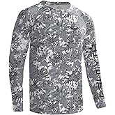 Palmyth Men’s UPF 50+ Fishing Shirt Long Sleeve Sun Protection Performance Tee Quick Dry Breathable Fishing Camo Shirts
