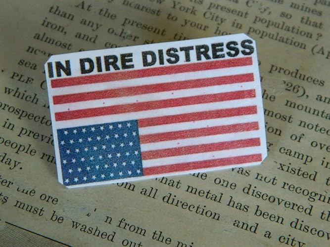 Amazon Com Upside Down Flag Brooch Peace In Dire Distress Handmade