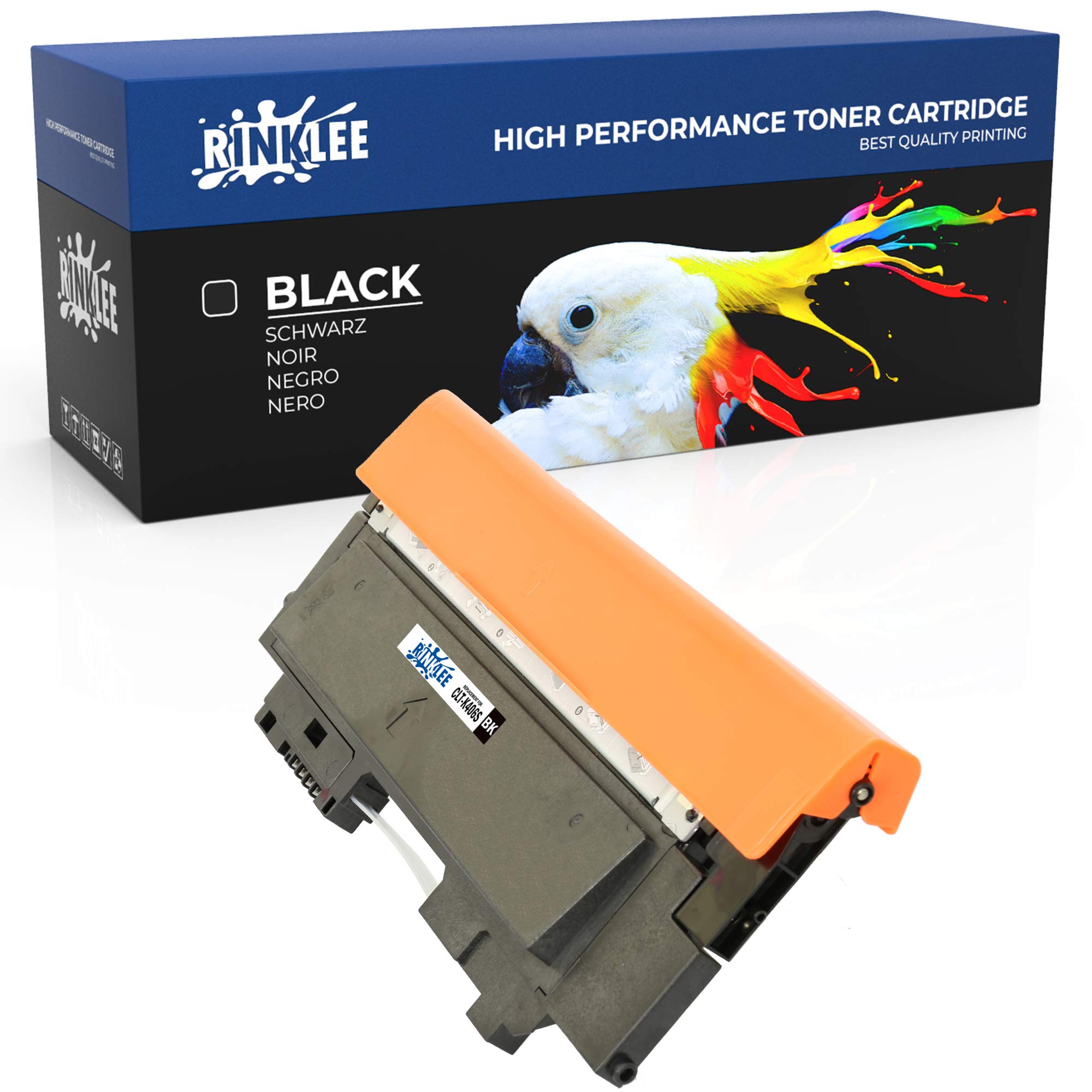 RINKLEE CLT-K406S Toner Cartridge Compatible with Samsung CLP-360 CLP-365 CLP-365W CLX-3305 CLX-3305FN CLX-3305W CLX-3305FW Xpress SL-C410W C460W C460FW C467W | High Yield 1500 Pages | BLACK