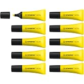 STABILO NEON - Highlighter | Pack of 10 - Yellow