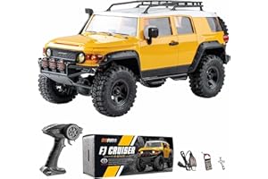 WOWRC FMS 1:18 Toyota FJ Cruiser Official RTR Remote Control Car RTR Vehicle Models with Intelligent Lighting 3-Ch 2.4GHz Transmitter for Adults Kids (FJ Cruiser)