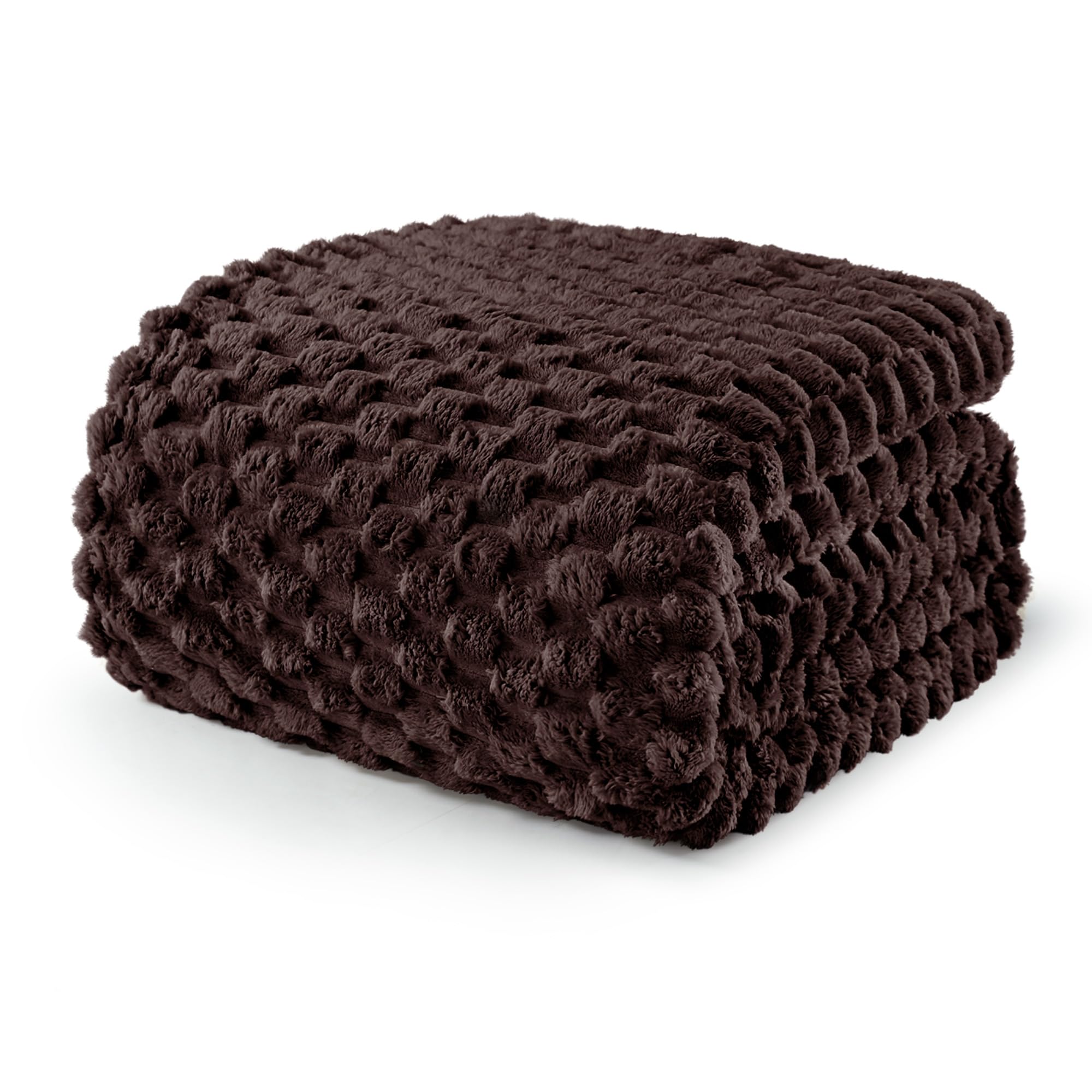 Exclusivo Mezcla Fleece Queen Size Blanket for Bed, Extra Large Fuzzy Coffee Bed Blankets, Soft Cozy Plush Sofa Throws for All Seasons, 230x230 CM