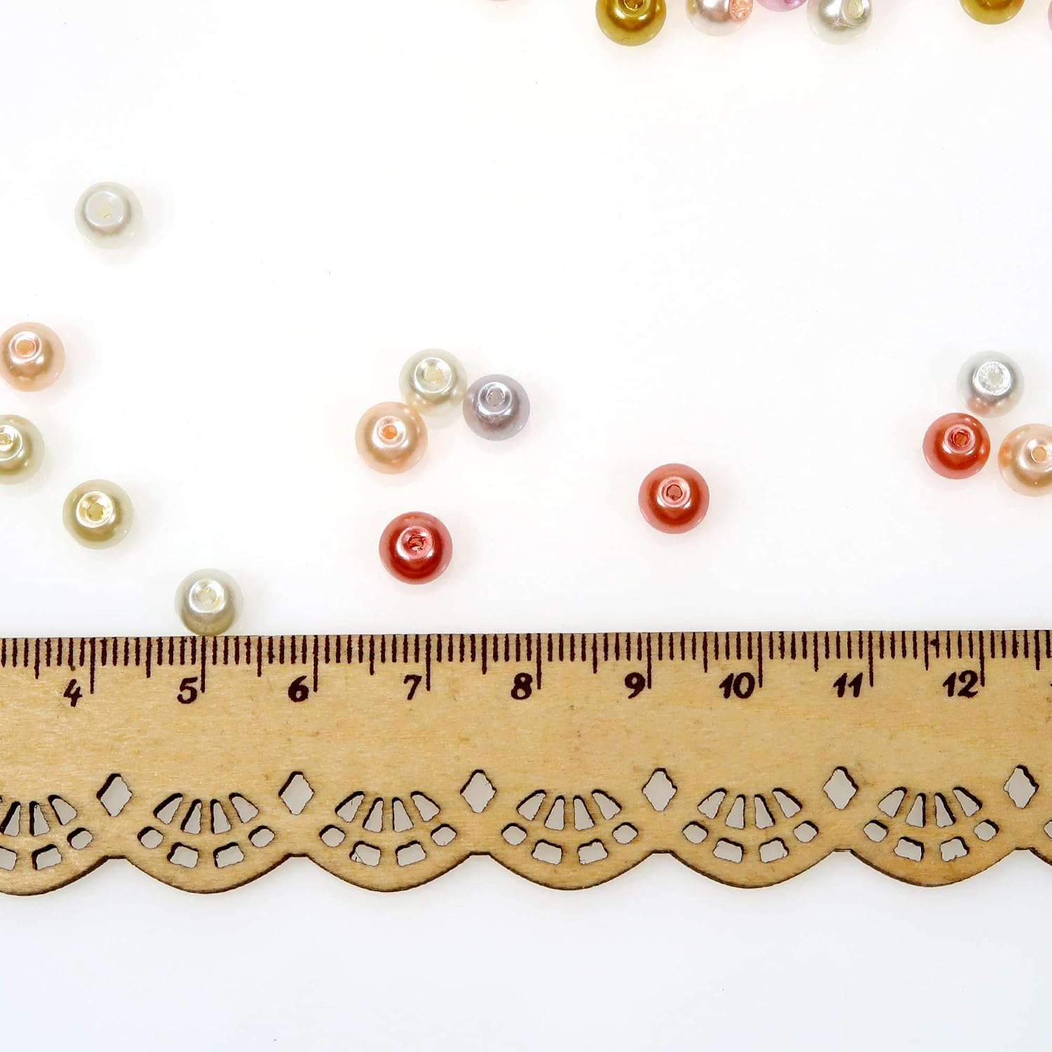 TOAOB 500pcs Pearl Beads for Jewelry Making 6mm Faux Pearls Glass Multicolor Sew on Pearl Beads Imitation Dyed Faux Spacer for Necklace Bracelet Craft Vase Filler Hair Accessories - Image 5