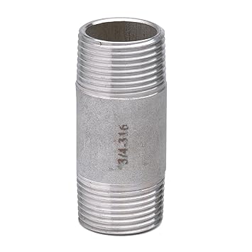Edelstahl Fitting #530 Rohrdoppelnippel 1 1/4 Zoll x 60mm Gewindefitting
