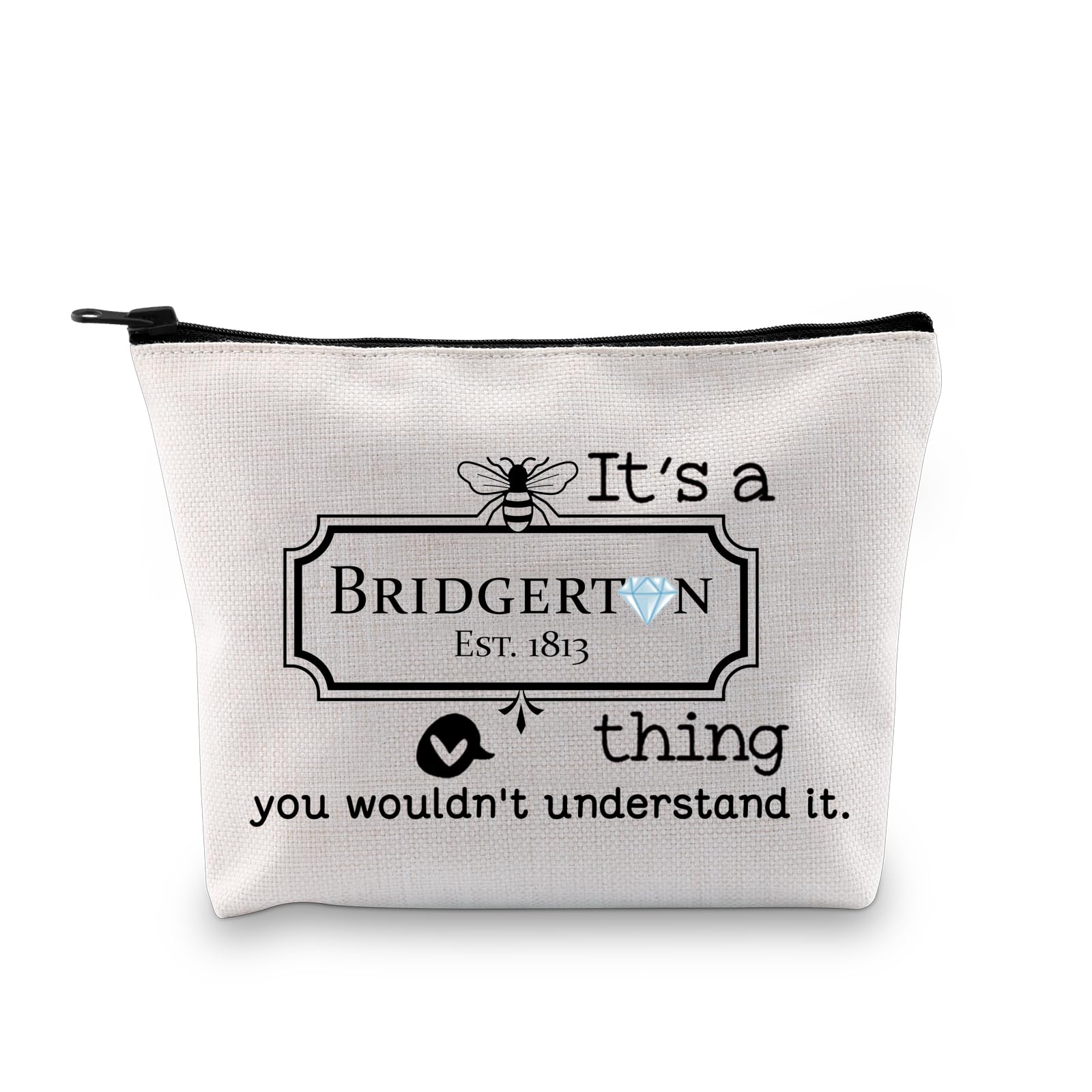 TV Show Inspired Makeup Bag Cosmetic Bag Gift Toiletry Bag for Fans Girls Women (It's a Bridgert-on EU)