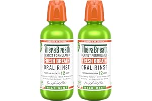 THE BREATH CO. TheraBreath Fresh Breath Mouthwash, Mild Mint Flavor, Alcohol-Free, 16 Fl Oz (2-Pack)