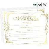 Marriage Certificates with Gold Foil Edges Blank Certificate Paper Wedding | 11 x 8.5 Inch Wedding Certificates Blank Wedding Certificate for Weddings Ceremony Proposals 24 Pcs