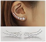 Earring for Women Cartilage 7 Crystals Ear Cuffs