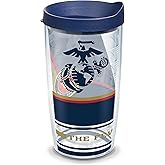 Tervis Marines Forever Proud Made in USA Double Walled Insulated Tumbler Travel Cup Keeps Drinks Cold & Hot, 16oz, Classic