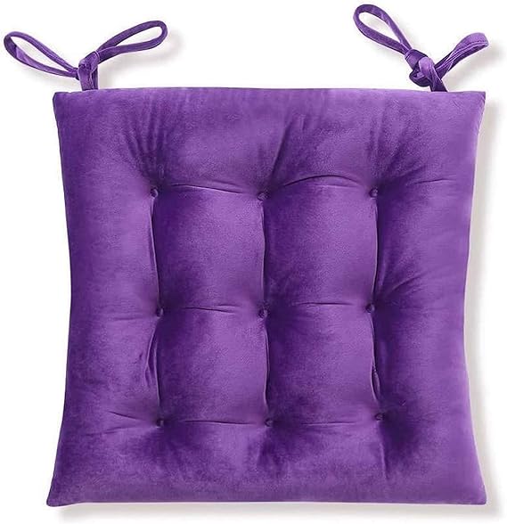 MFLASMF Velvet Cushion, Comfort Soft Fluffy with Ties Seat Cushion
