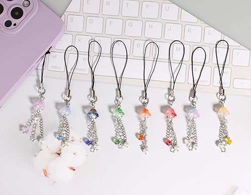 QqzsJewls Blue Phone Charm Cute Kawaii Jellyfish Accessories