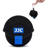 JJC Small Camera Lens Case Pouch for Lens up to 2.4x1.6(Without Lens Hood) | Neoprene,w Carabiner,Camera Lens Case for Fujifilm XF27mmF2.8 R WR,for Sony SELP1650 16-50mm OSS,for Canon EF-M 22mm f2 STM