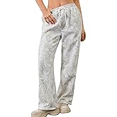 Dsewpaur Camo Pants for Women Wide Leg High Waist Drawstring Camo Sweatpants Fleece Baggy Causal Jogger Workout Pants