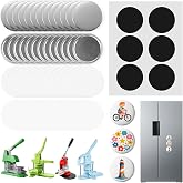 100 Sets Button Maker Supplies 58mm/2.25in，Button Parts for Fridge Magnet Button Maker Machine，Including Metal Cover, Metal Back Cover, Clear Film, Blank Paper, Soft Magnet