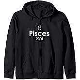 Pisces 2001 Birthday Zodiac Sign | Horoscope Astrology 2024 Zip Hoodie
