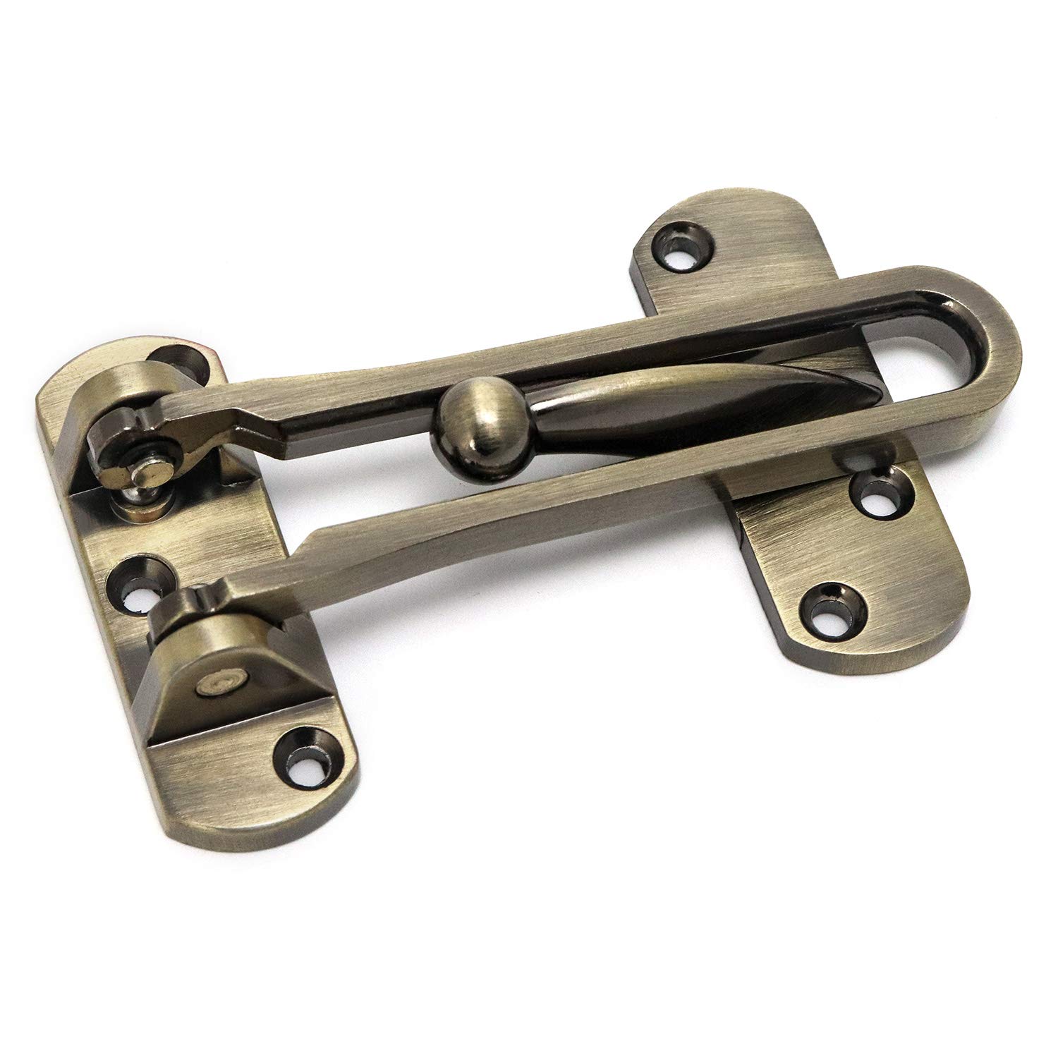 QWORK® 1 Pack Latch Guard Clasp, Door Security Guard, Door Lock with Swing Bar, Zinc Alloy Automatic Security Chain Restrictors for Hotel Home Office
