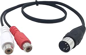 6ft 5-Pin DIN To 4-RCA Audio Cable - Professional Connection For Bang & Olufsen & European Stereo Systems