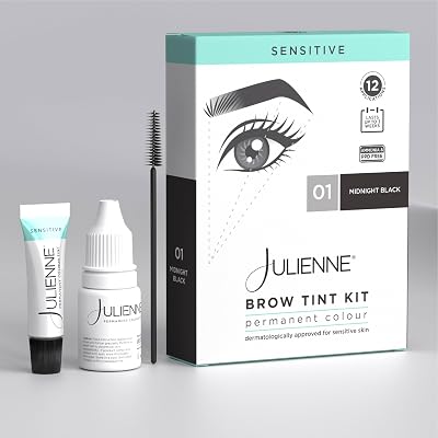 Julienne Julienne Brow Tint Kit Sensitive Midnight Black Ammonia Free