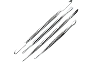 SUPERIOR INSTRUMENTS Dental Spatula Cement, Beal, Lecron, Zahle Double Ended Wax Mixing Carvers Lab 4 Pieces Instruments Set