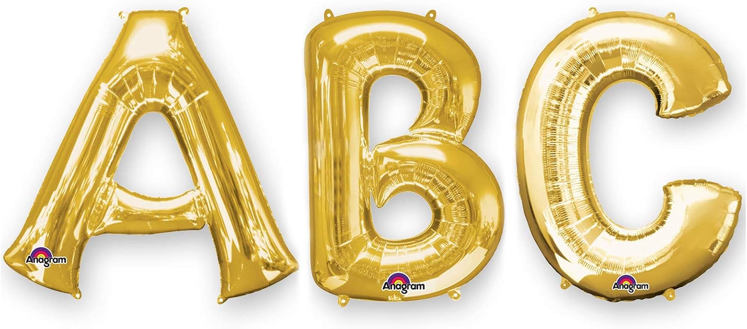 Amscan 3298001 S/Shape: 'Q' Gold, 86cm