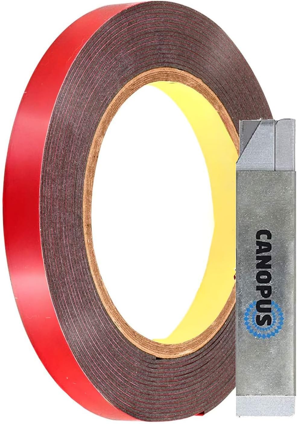 CANOPUS Heavy Duty Double Sided Tape 10mm x 4.5m Waterproof Acrylic Foam for