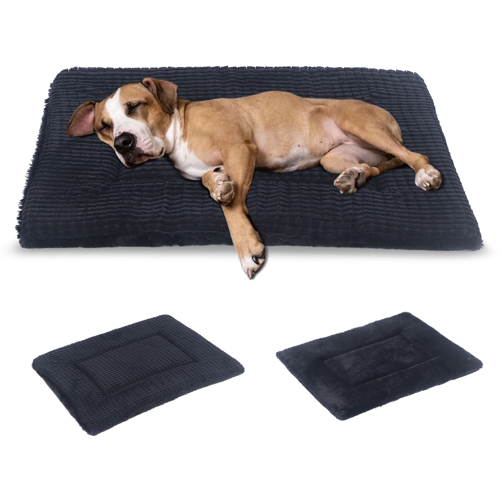 BVAGSS Dog Bed Mat & Crate Pad, Reversible Soft Memory Foam Pet Cushion for Small/Medium Dogs, Washable Kennel Bed Pad (106x71x4 cm, Dark Grey) — image 1