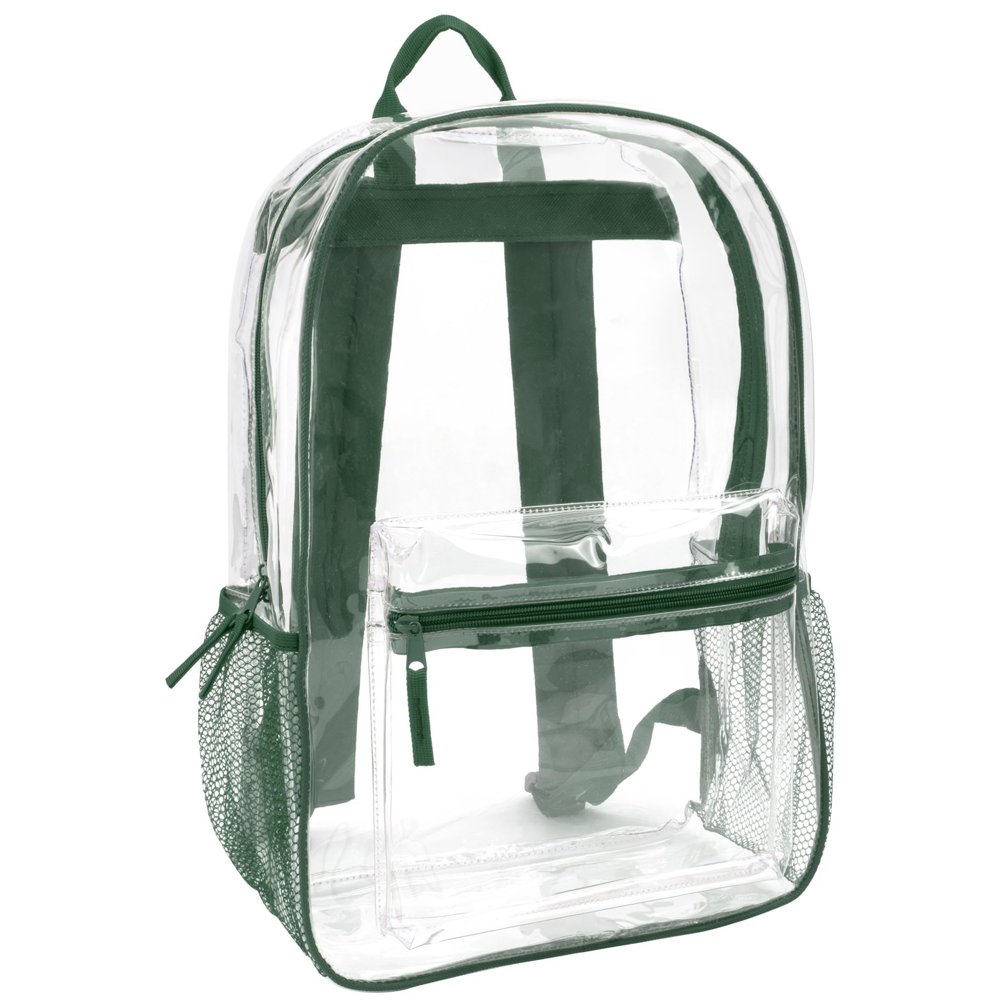 Photo 1 of Clear Backpack Heavy Duty Transparent Bookbag for Kids, Boys, Girls, School, Travel, Stadium Approved (Green)