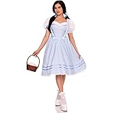 Leg Avenue Womens Kansas Sweetie Dorothy Costume Adult Includes Gingham Dress and Matching Hair Tie