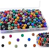 HHCFAST 270Pcs 9mm Silicone Beads for Keychain Making, Bracelet and Necklace Making, Round Silicone Beads for Pens（Multicolor Deep）
