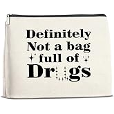 FYDHQSS Funny Medicine Gifts Makeup Bag for Women, Humor Meds Travel Bags Medicine Spiritual Gifts Cosmetic Bag for Nurse Practitioner Patient Friends Bestie Sister Toiletry Pouch for Purse