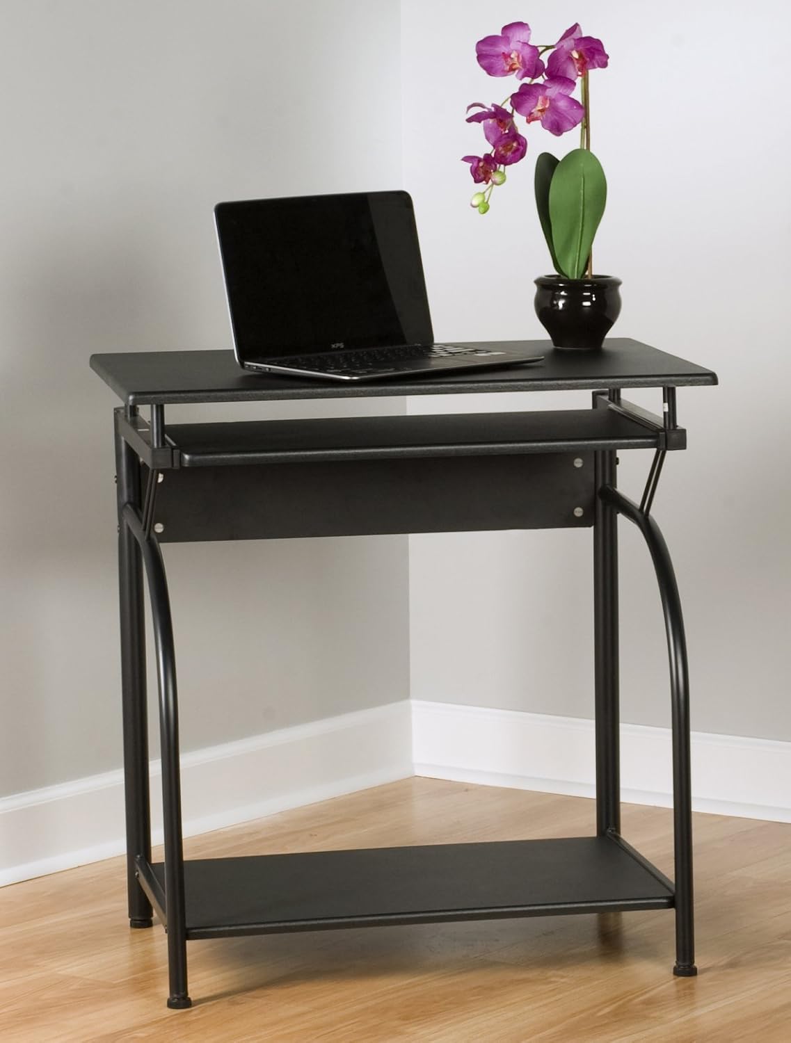 Computer Desk Workstation Shelf Pull Out Keyboard Tray Home Office Dorm