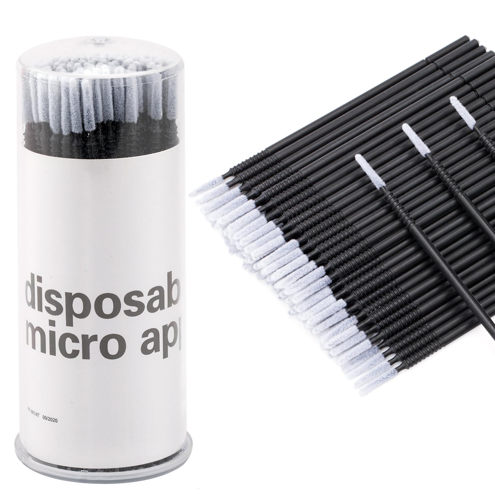 G2PLUS 200 Pcs Micro Brushes Long Tips Eyelash Extension Applicators Micro Brushes for False Eyelashes Black Eyelash Extension Applicators DIY Crafts