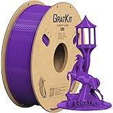 GratKit PLA 3D Printer Filament 1KG, PLA Filament 1.75mm,+/-0.03mm, 3D Printing Filament Purple
