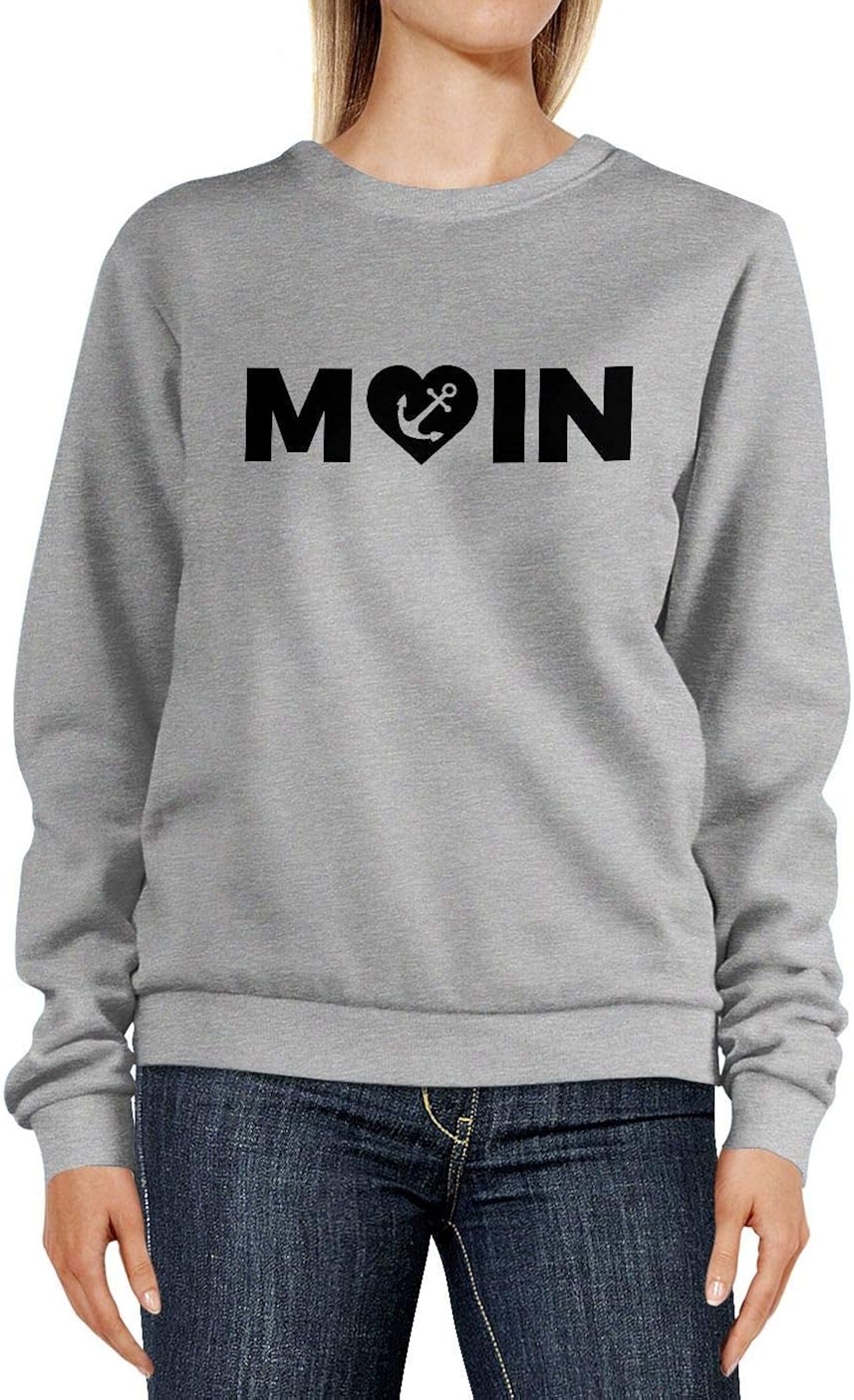 MoonWorks Damen Tanktop Moin Love - Racerback Shirt Mit Herz Und Anker Motiv