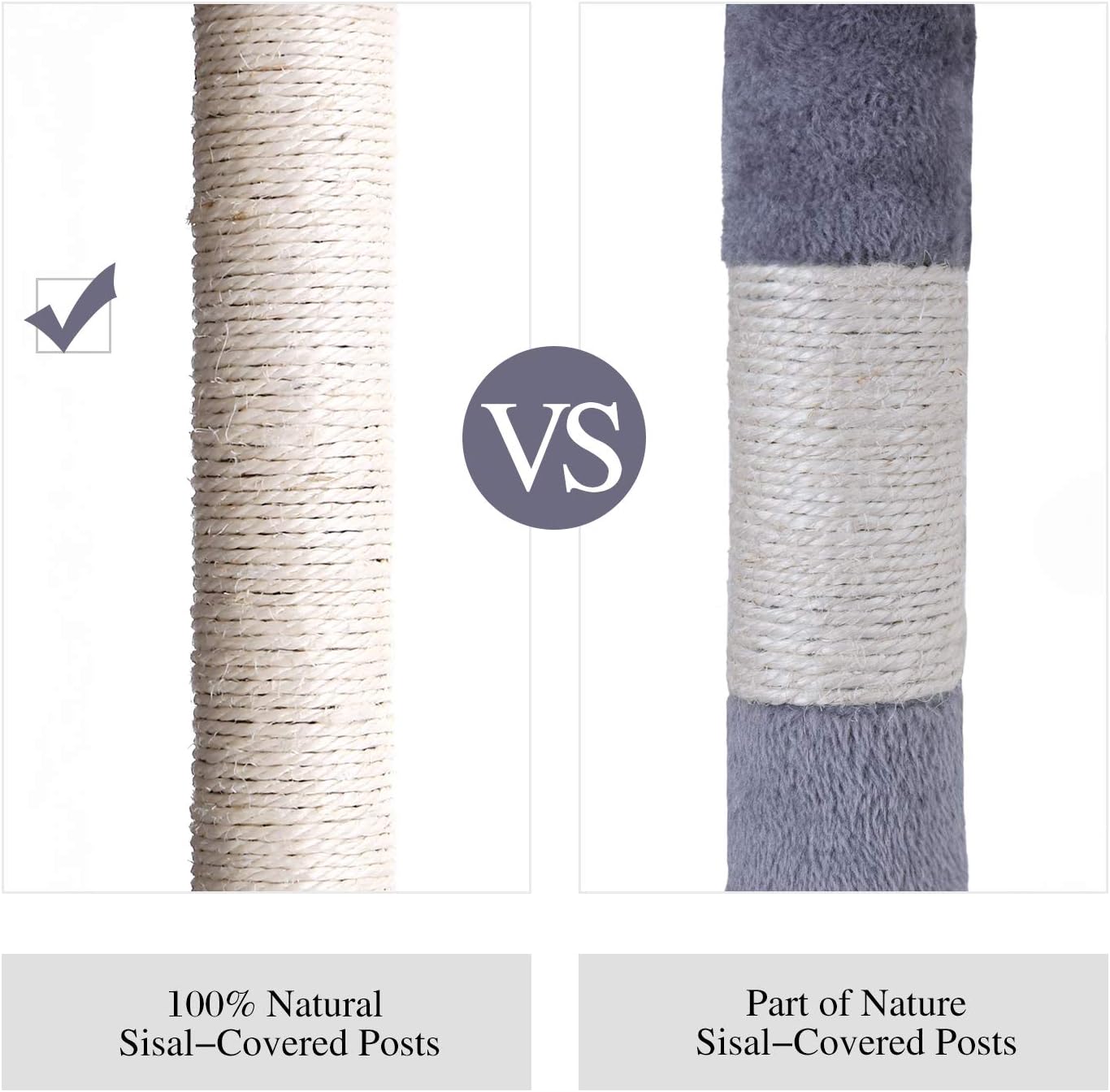 PAWZ Road Cat Scratching Post and Pad, Sisal-Covered Scratch Posts and Pads with Play Ball Great for Kittens and Cats : Pet Supplies