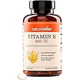 NatureWise Vitamin E 400 IU Softgels (180mg DL-Alpha) - Dairy, Gluten &amp; Soy Free - Non-GMO Antioxidant-Rich Dietary Supplement for Skin, Heart, and Immune Health Support - 4-Month Supply, 120 Count
