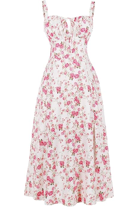 Milkmaid Dress Vestido De Playa Con Estampado Tropical Para Mujer