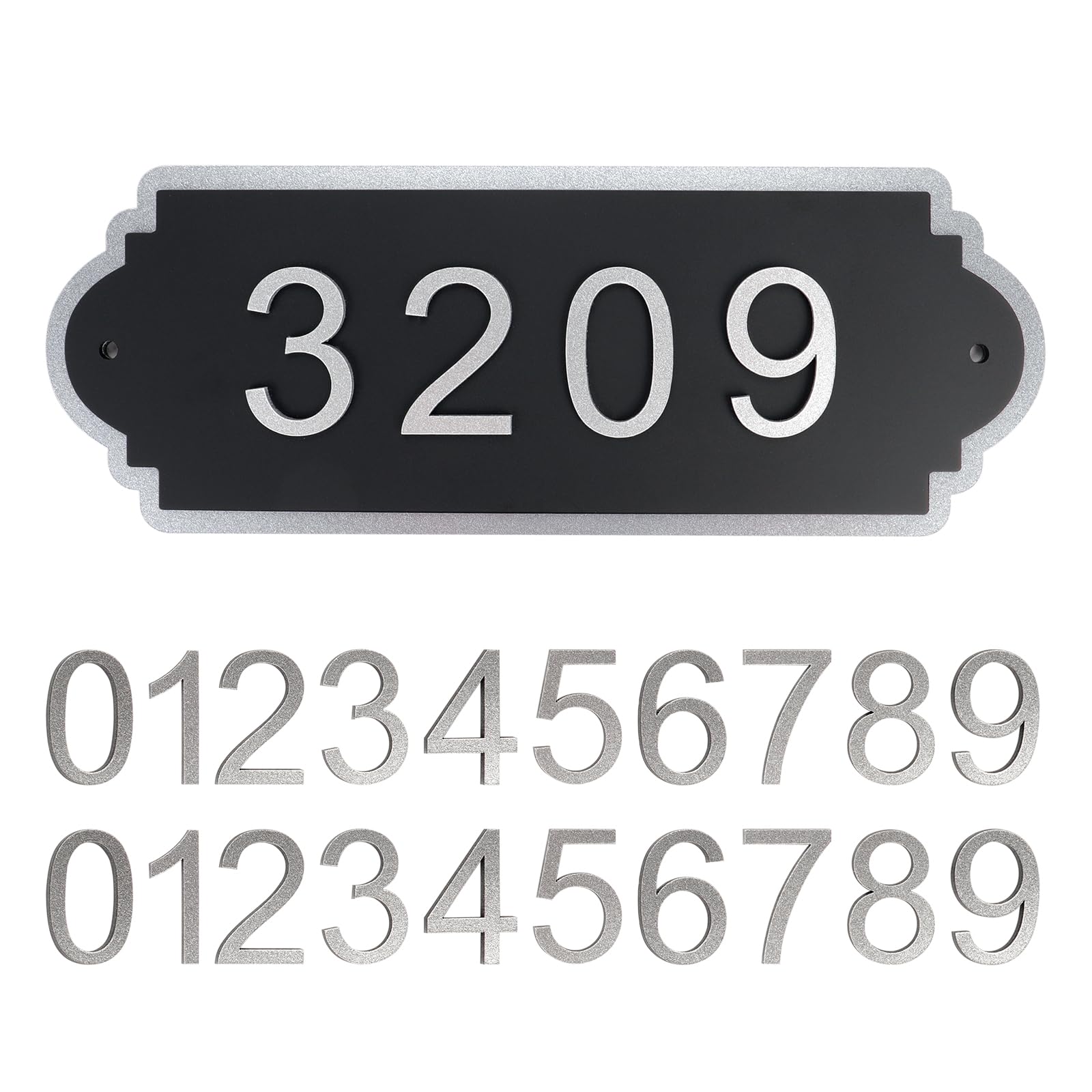 Photo 1 of Address numbers for house,Two Sets of Numbers from 0-9,Outside House Address Number Mailbox Number Sign for House Home Hotel Office Garden Decorative Wall Plaque,Decorative Numbers Plaque.