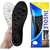 Cloud Insoles for Men Women, 2026 4D Cloud Comfort Boosting Massage Insole, Comfy Insole with Plantar Fasciitis Relief for Men and Women (Black, Men 10.5-11 | Women 12.5-13-(290mm))