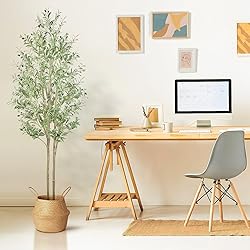 Alupssuc Tall 7ft Artificial Olive Trees, Faux