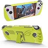 JDDWIN Protective Case for ASUS Rog Ally 2023, Rog Ally TPU Case with Kickstand for ROG Ally Gaming Handheld Cover Case Accessories, Anti-Collision,Non-Slip,Anti-Scratch Design,Yellow