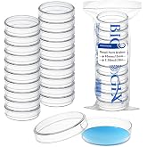 CryoKing 30 Pack Petri Dishes with Lids, 60x15mm Sterile Plastic Petri Dish | Deep Clear Bacterial Culture Dishes, 3 Vent Thick Culture Plates, Lab Use School Science Projects Experiment Microbiology