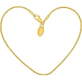 LIFETIME JEWELRY Womens Gold Anklet 1.5mm Snake Chain Ankle Bracelet 24k Real Gold Plated